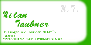 milan taubner business card